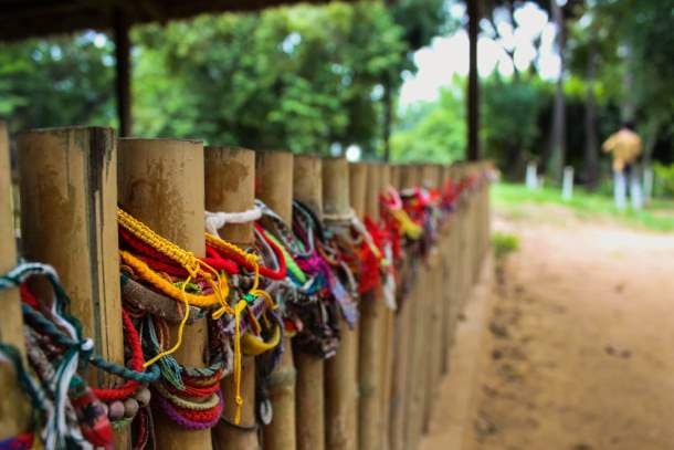 Bracelets at the Killing Fields in Cambodia