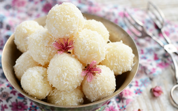 Coconut Ladoo found during Ganesh Chaturthi Coconut Ladoo