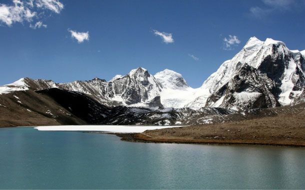 Gurudongmar Lake in Sikkim, India