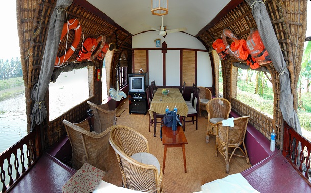 Interiors of a house boat