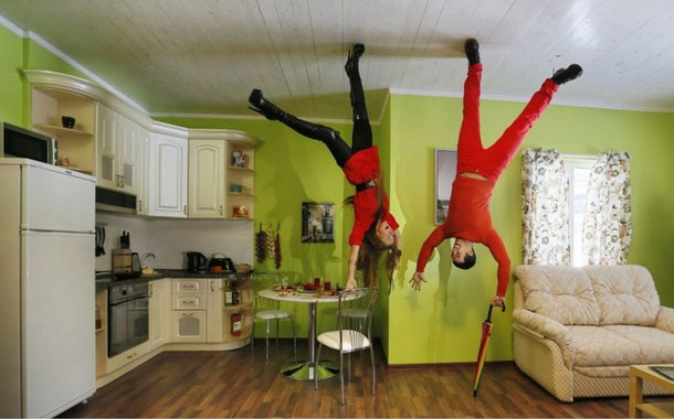 Moscow's upside down house, Russia