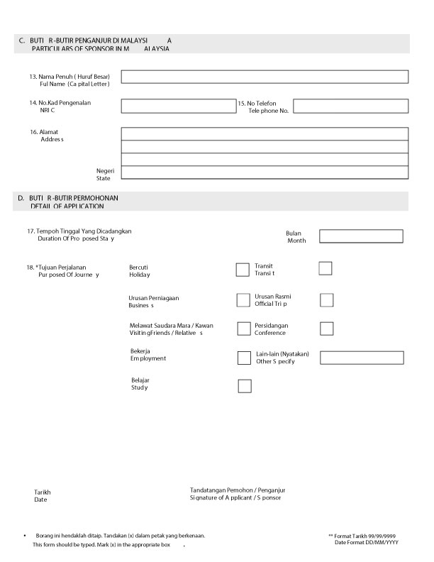 Malaysia Visa Musafir