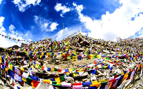 An army of Prayer Flags in Ladakh