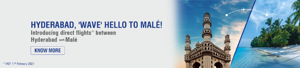 Fly between Hyderabad - Malé with GoAir