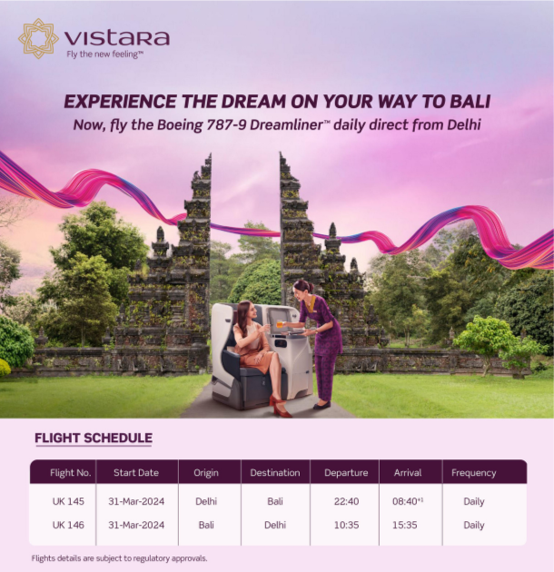 Fly to Bali with Vistara