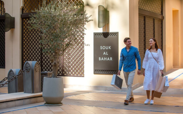 People shopping at Souk Al Bahar