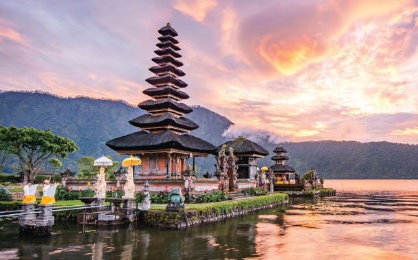 Temple at Bratan Lake, Bali
