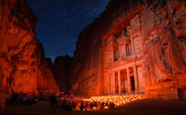 The serenity of Petra by Night