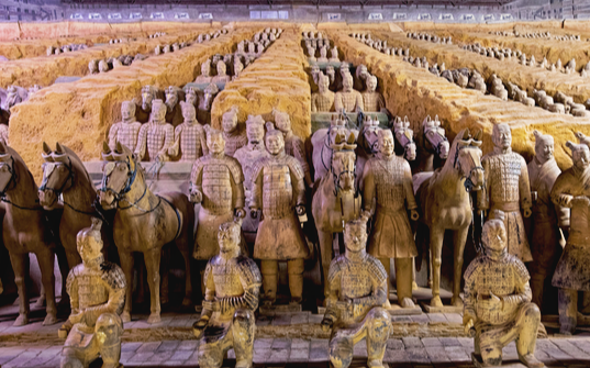 The world famous Terracotta Army, Xian China