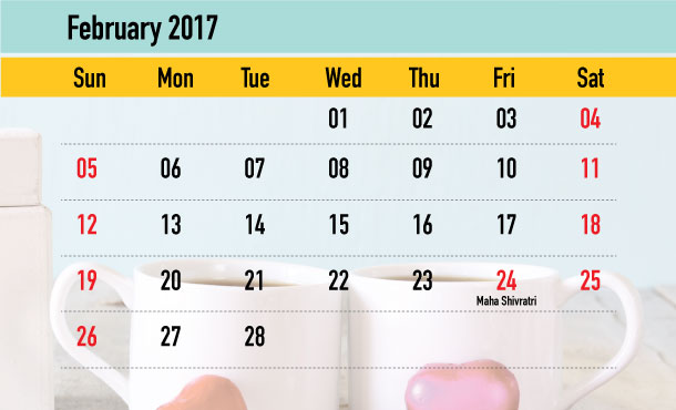 Weekend Calendar - February