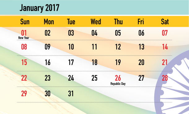 Weekend Calendar - January