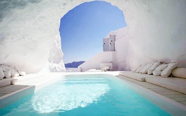 Cave pools, Santorini