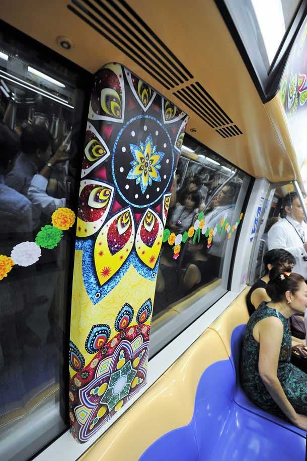 Diwali decorations, Singapore Metro