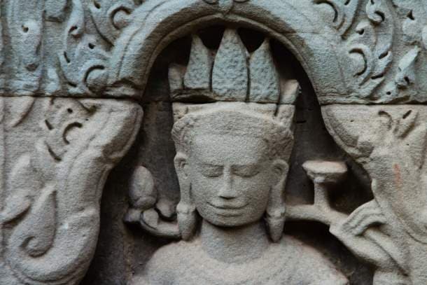 Female God carving