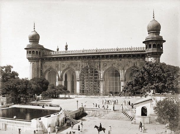 Old photo of Hyderabad's Mecca Masjid