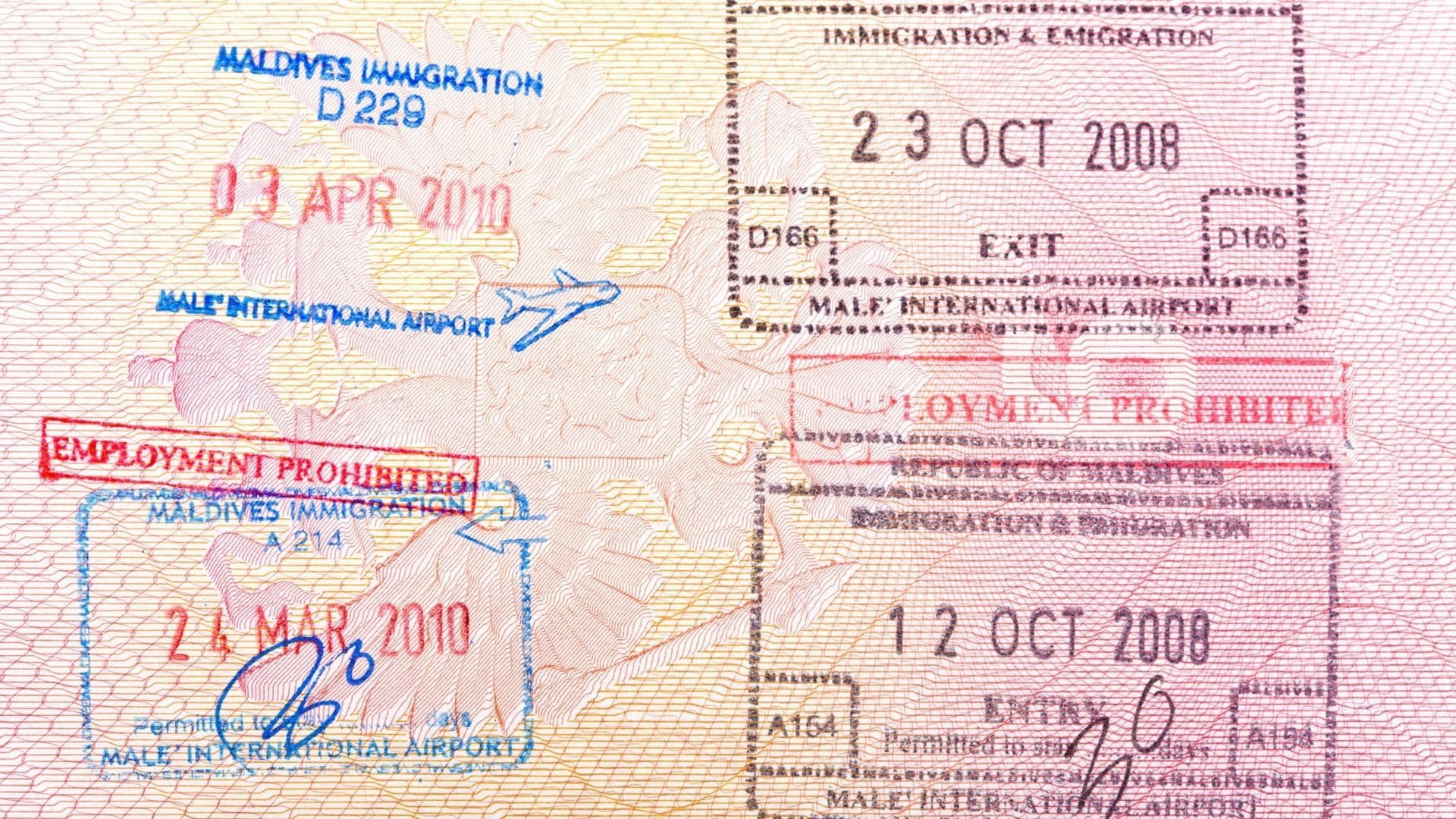Maldives Visa Stamp