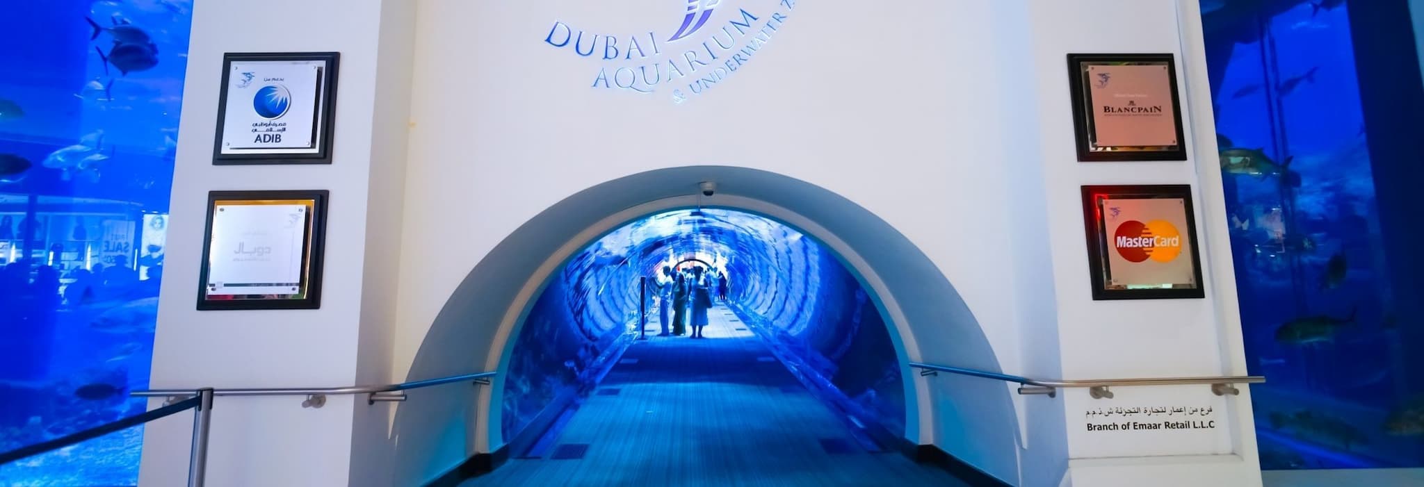 The aquarium acrylic panel holds the Guinness world