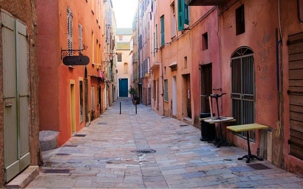 Cobbled street in Corsica