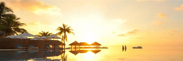 Sunset in maldives