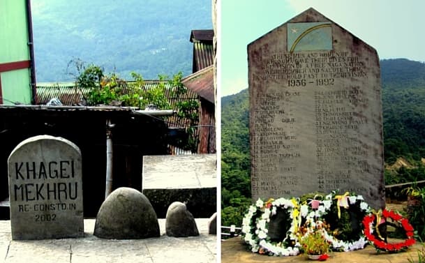 Gravestones are found everywhere in Khonoma