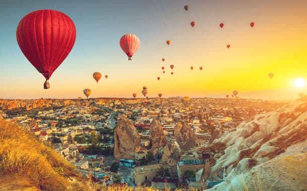 Hot-air balloon ride in Cappadocia