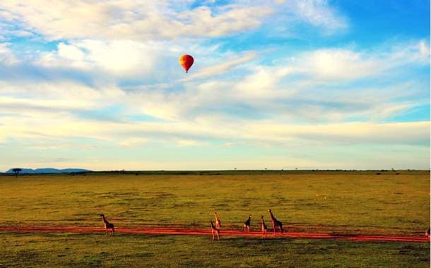 Hot air balloon safari, Maasai Mara