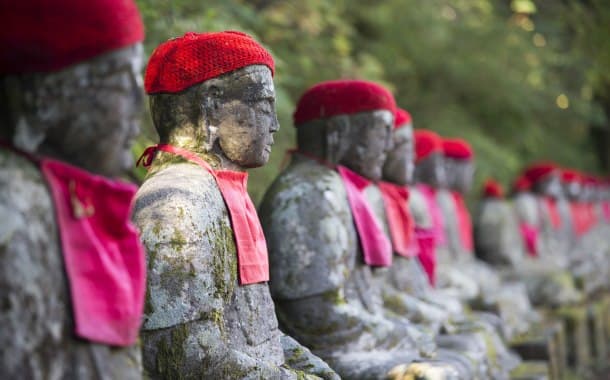 Jizo statues, Japan