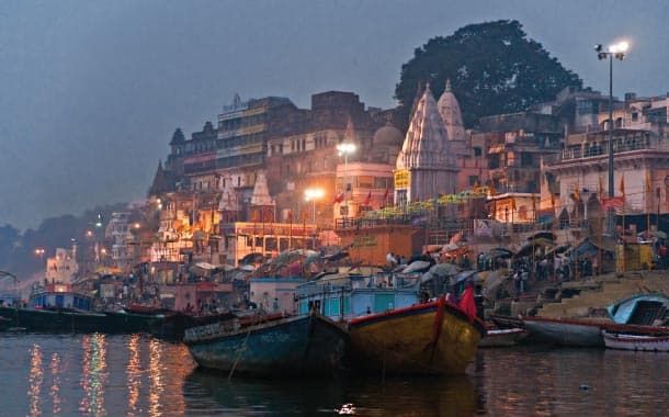 On the banks of the river Ganges, Varanasi