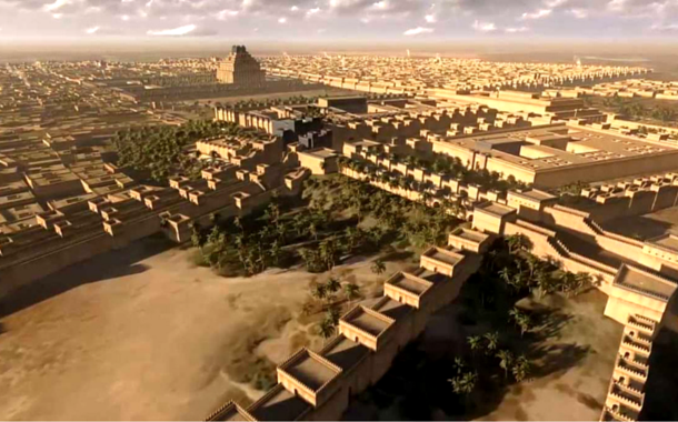 The artistic representation of Babylon, Iraq