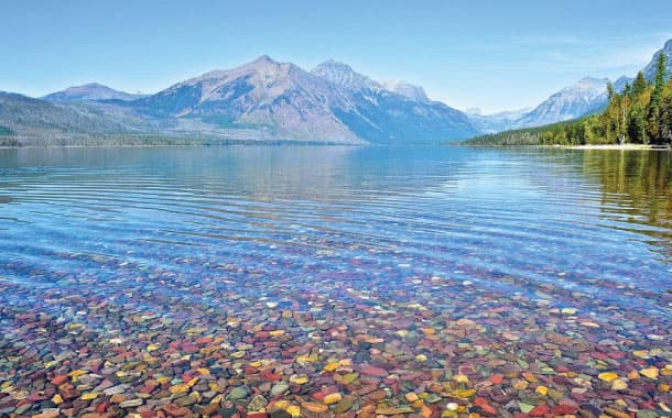 The Coloured pebbles of Lake Mc Donald